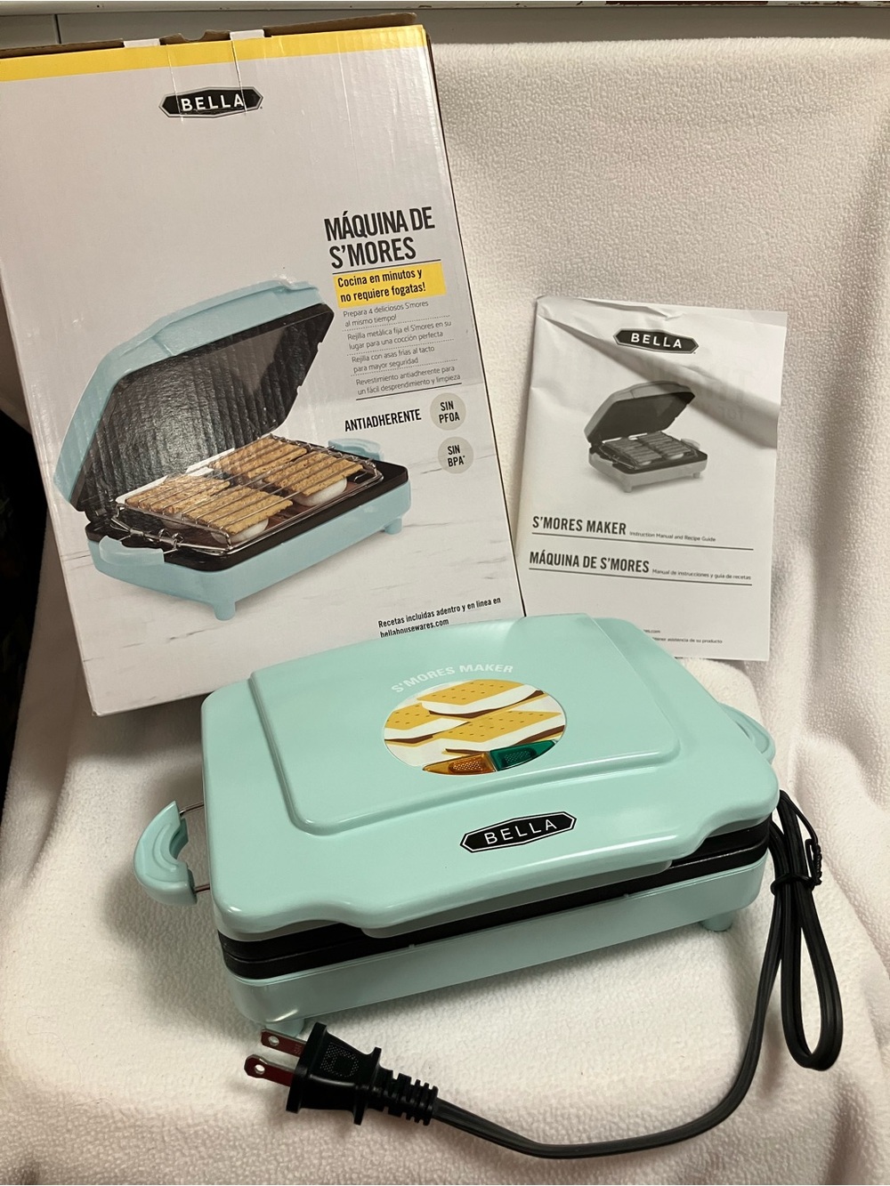 BELLA Aqua S’mores Maker new in box. Unused.